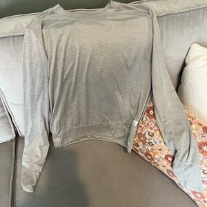 Vuori Light Gray Long Sleeve Tee